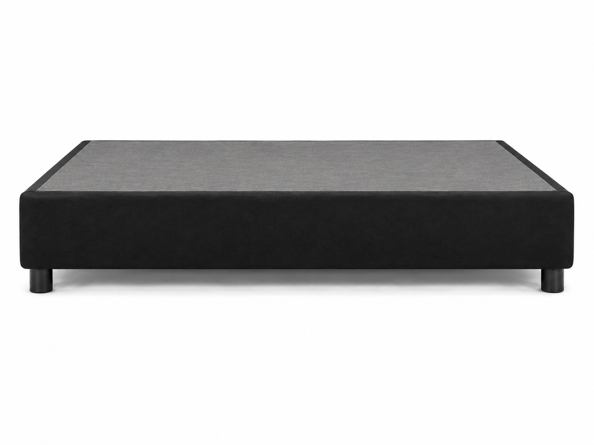 Box Temptation negro con superficie superior gris, vista frontal