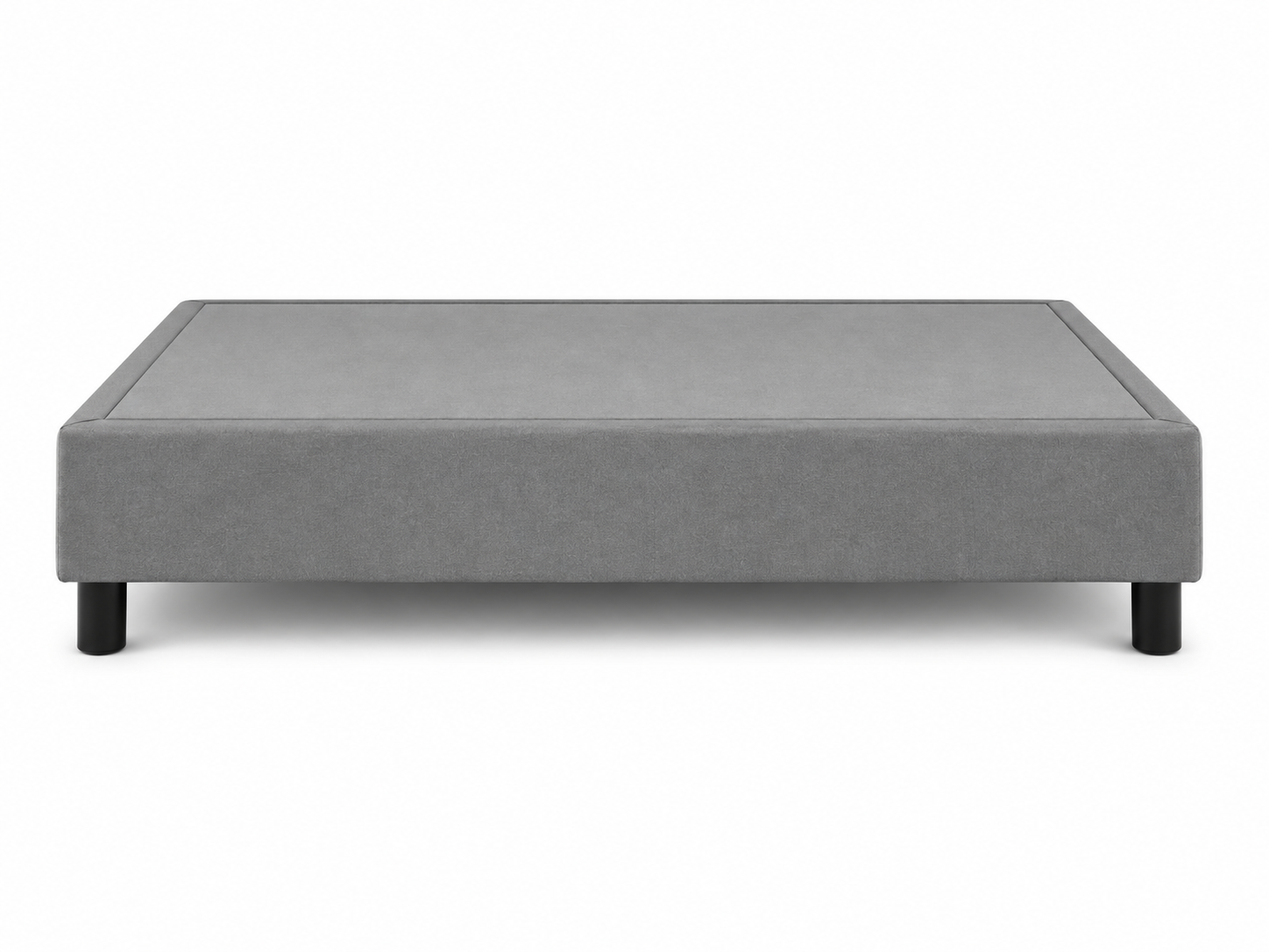 Box Oreon SleepMart tapizado gris, vista frontal