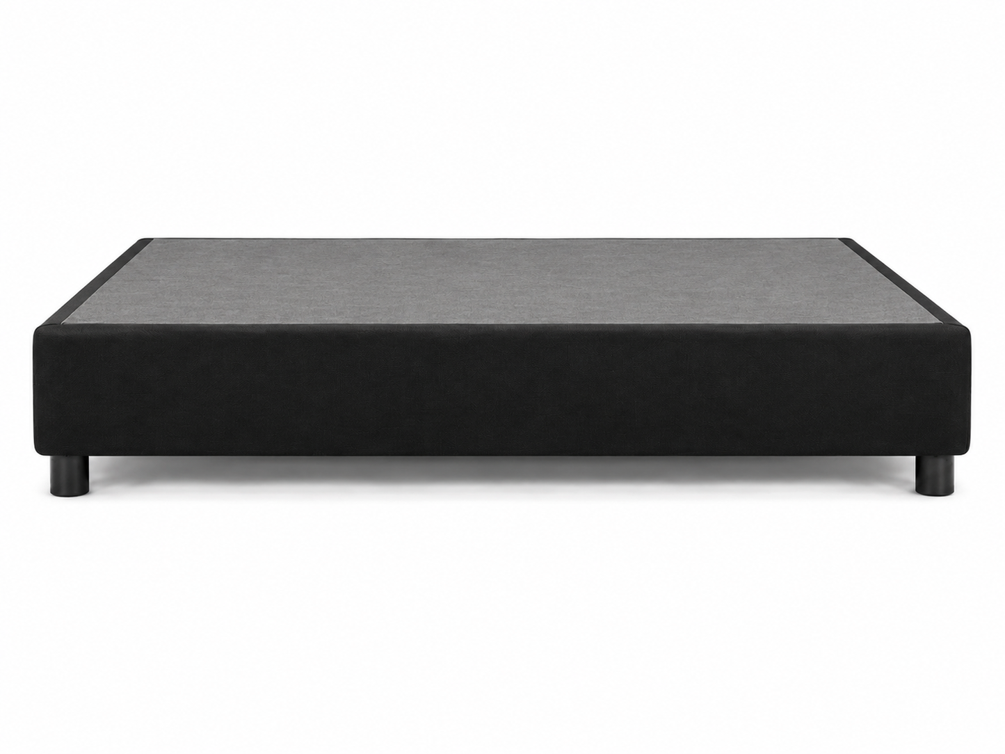 Box Temptation negro con superficie superior gris, vista frontal