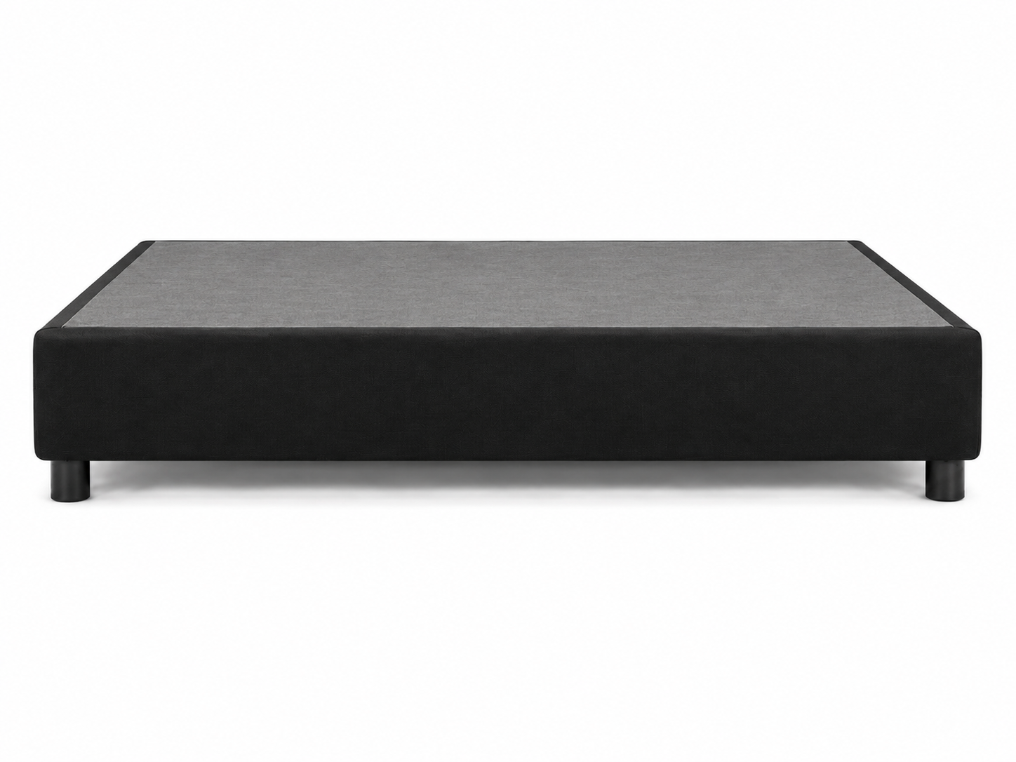 Box Temptation negro con superficie superior gris, vista frontal