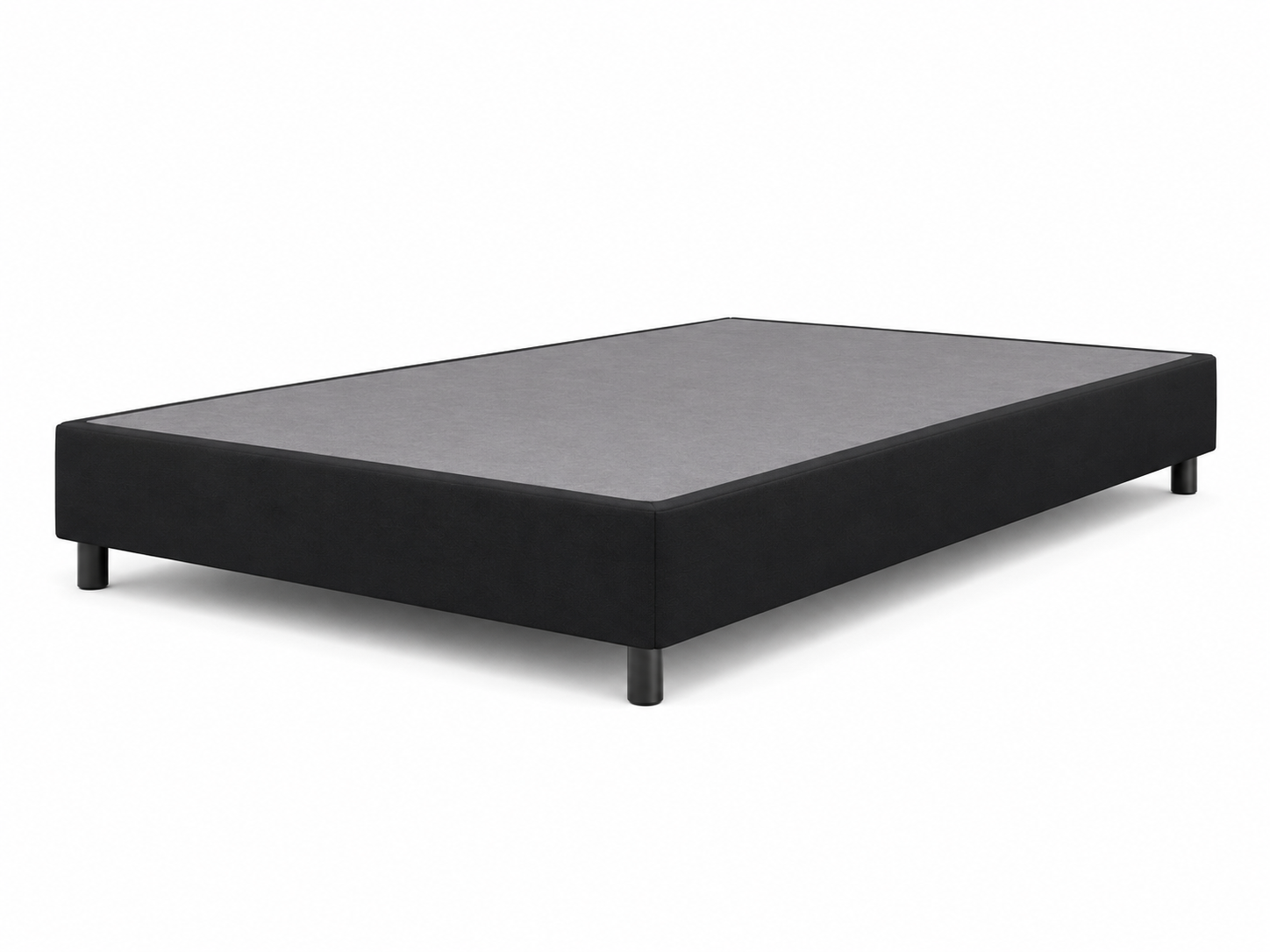 Box Temptation negro con superficie superior gris, vista desde el lado opuesto