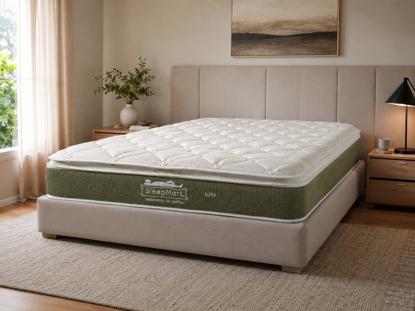 Colchón Aura SleepMart en habitación